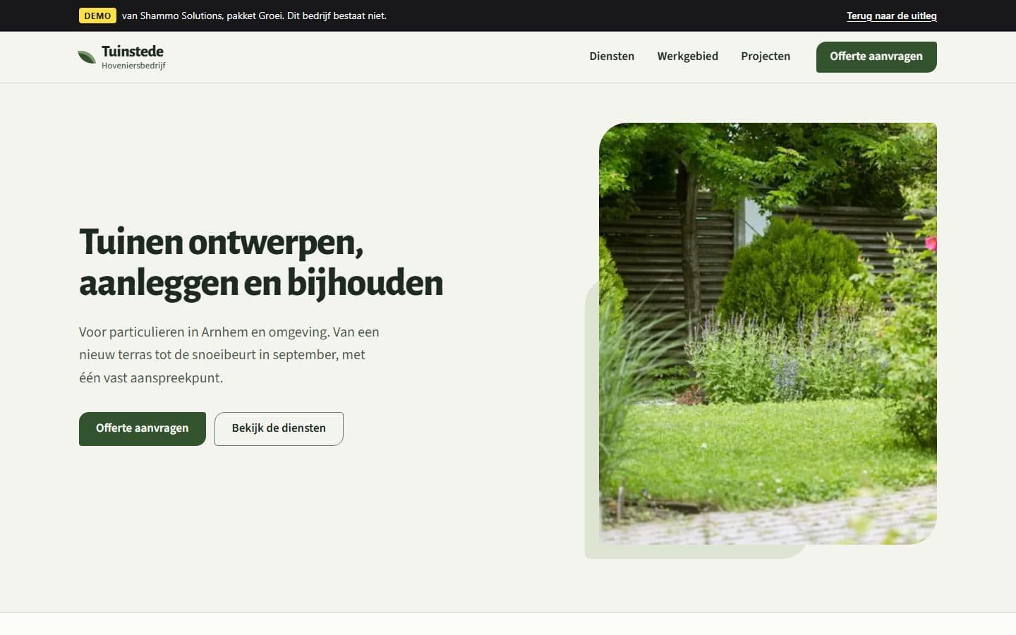Schermafbeelding van Hoveniersbedrijf Tuinstede (Desktop)