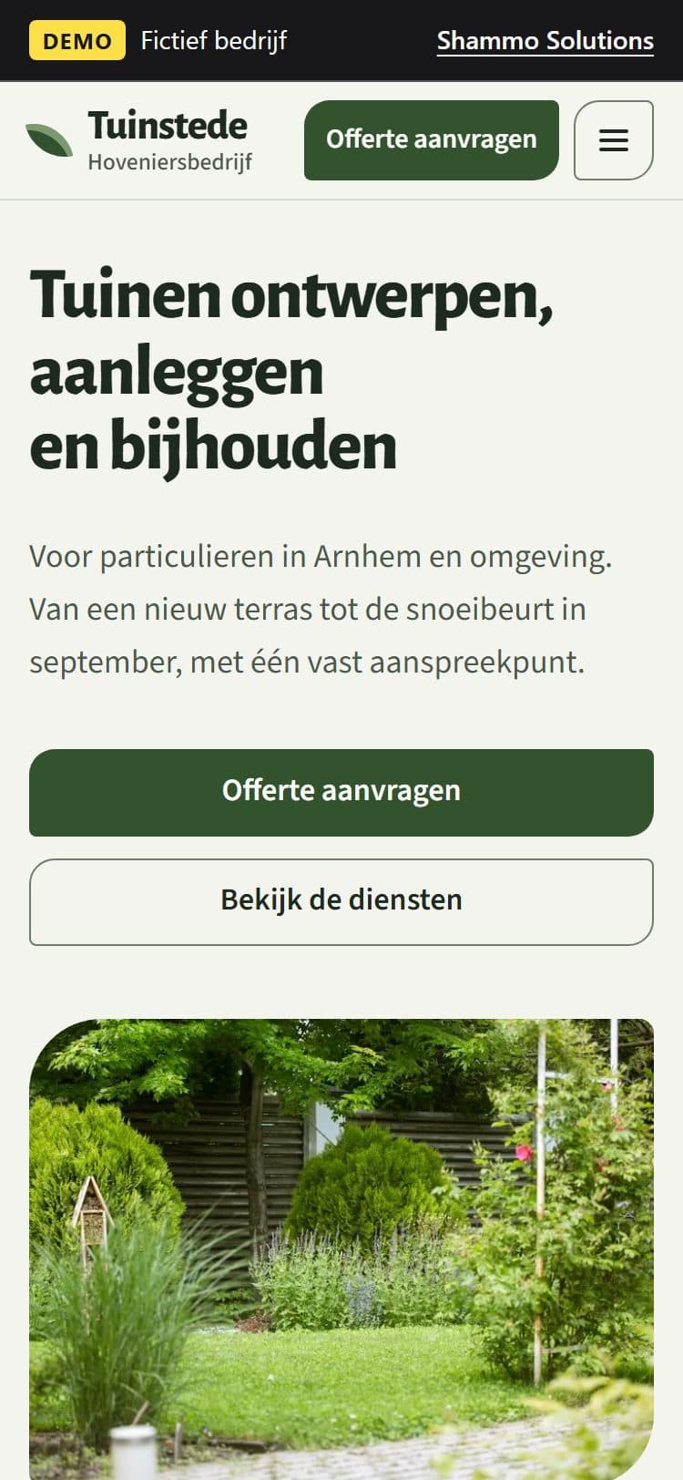Schermafbeelding van Hoveniersbedrijf Tuinstede (Mobiel)